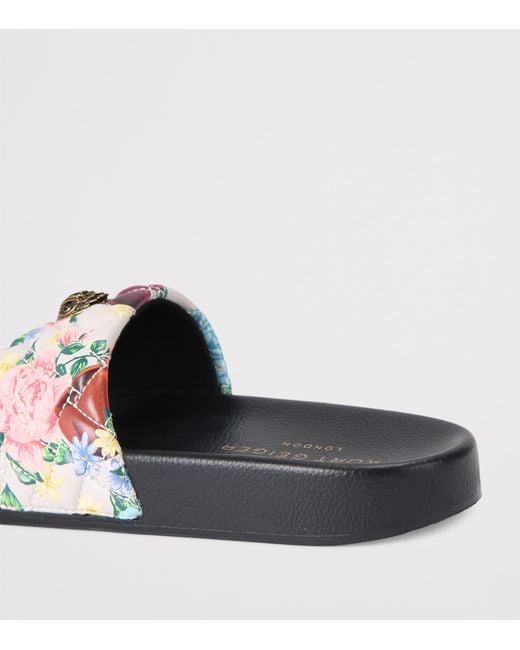 Kurt Geiger White Meena Eagle Slides