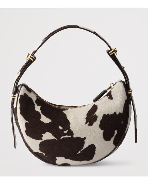 Prada Metallic Mini Leather Arqué Shoulder Bag