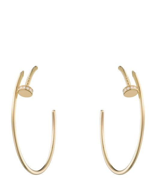 Cartier Metallic And Diamond Juste Un Clou Earrings