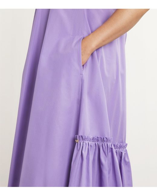 Marina Rinaldi Purple Cotton Slip Dress
