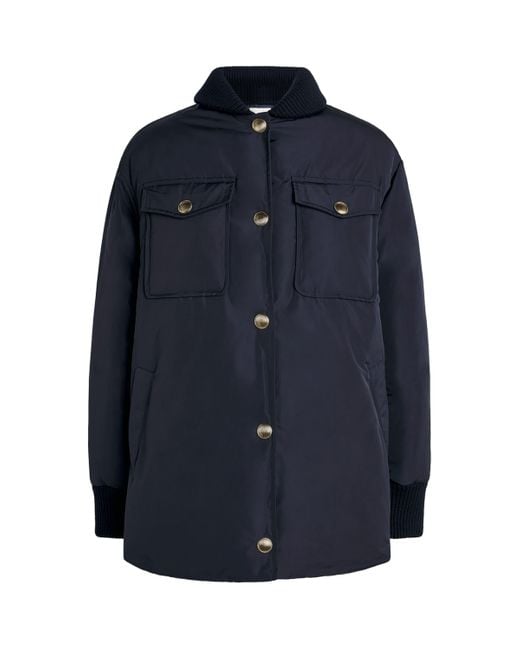 Sandro Blue Quilted Padded Jacket