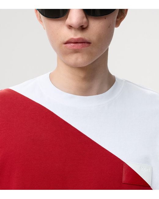 Loewe Red Cotton Relaxed T-Shirt for men
