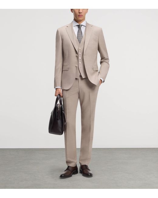 Boss White Cotton Slim-Fit Shirt for men