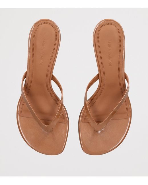 AMINA MUADDI Brown Leather Juliette Sandals 45