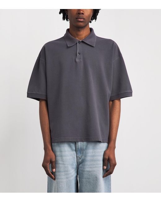Agolde Blue Cotton Polo Shirt for men