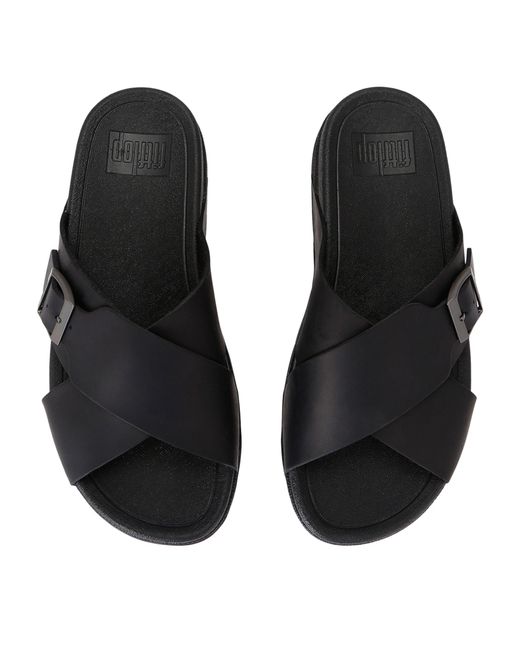 Fitflop Black Surfer Buckle Sandals for men