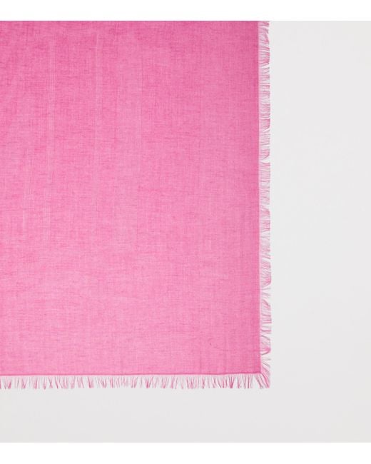 Max Mara Purple Logo Scarf
