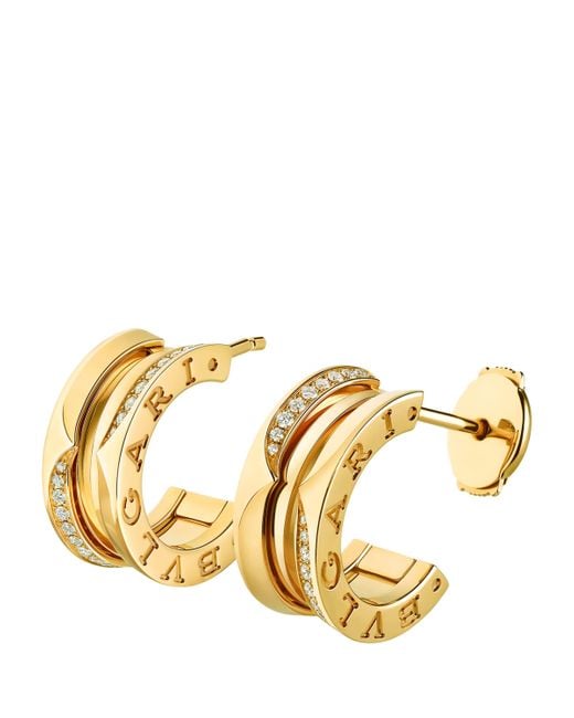 BVLGARI Metallic And Diamond B.Zero1 Earrings