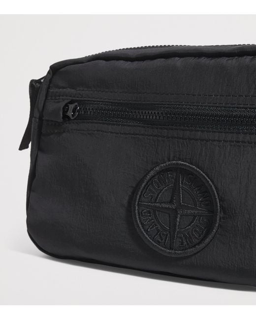 Stone Island Compass Logo Belt Bag in Black for Men | Lyst