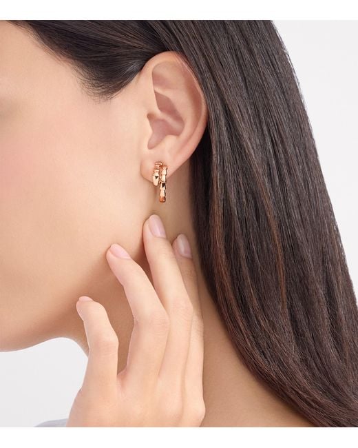 BVLGARI Metallic Serpenti Viper Earrings