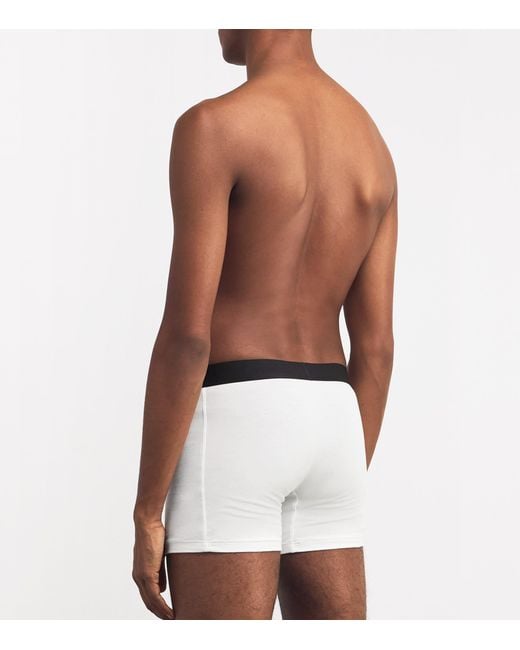 Boss White Stretch-Cotton Boxer Briefs for men