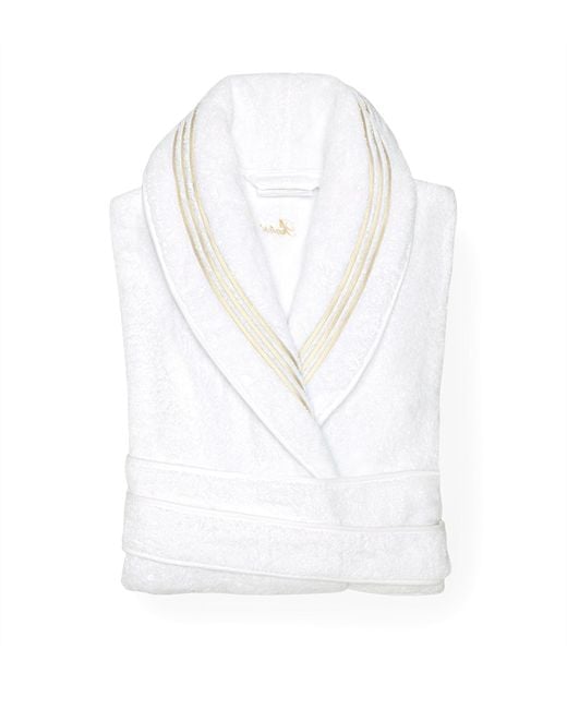 Pratesi White Cotton Tre Righ Robe
