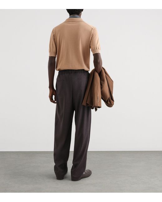 Dolce & Gabbana Natural Cashmere Polo Shirt for men