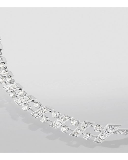 Marli New York Metallic And Diamond Fifth Avenue Collar Necklace