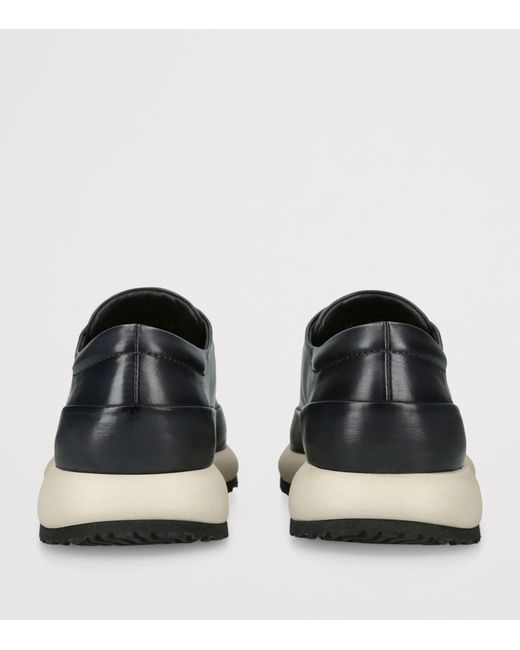 Officine Creative Gray Leather Form Sneakers for men
