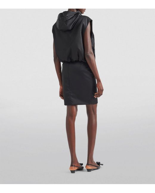 Prada Black Re-nylon Pencil Skirt