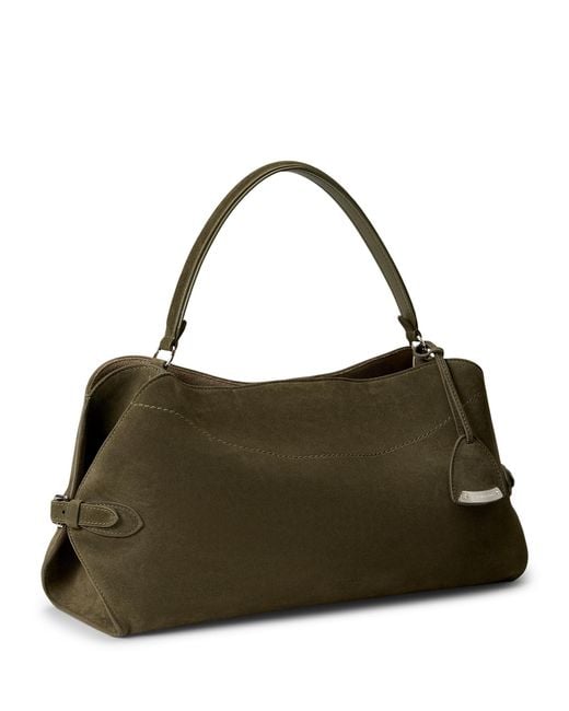 Ralph Lauren Green Suede The Ralph Shoulder Bag