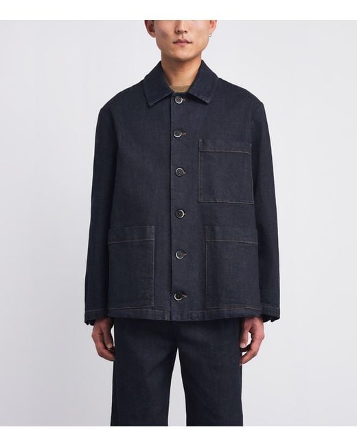 Barena Blue Relaxed Denim Jacket for men