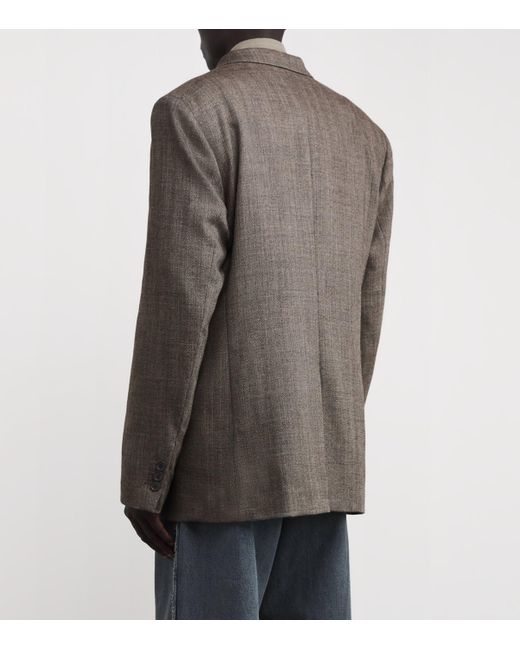 Our Legacy Brown Wool Ceremony Blazer for men
