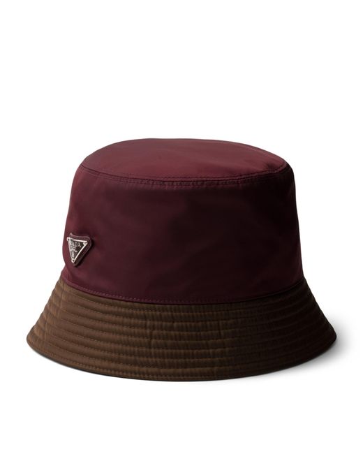 Prada Red Re-Nylon Bucket Hat for men