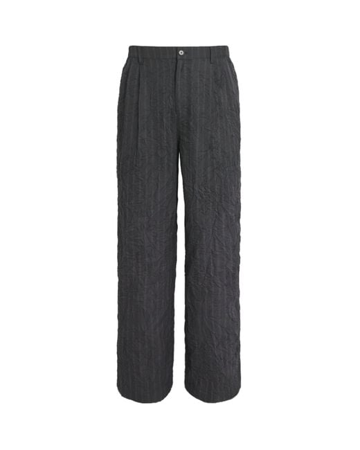 Jonathan Simkhai Gray Crinkle-Effect Franco Trousers for men