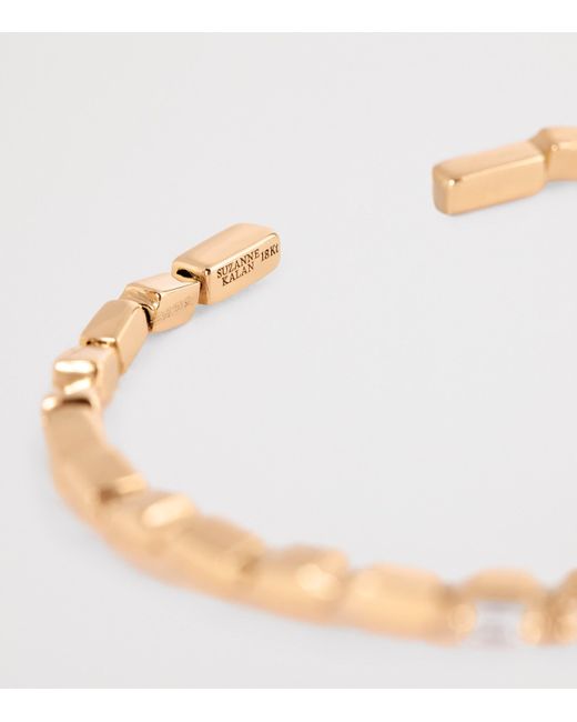 Suzanne Kalan Natural And Diamond Thin Bold Bangle