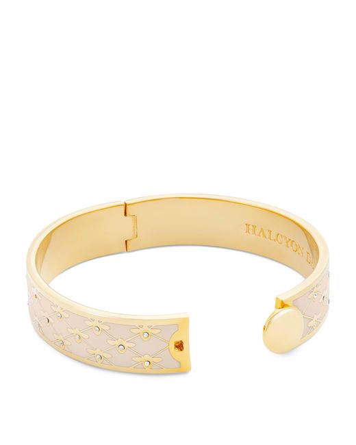 Halcyon Days Natural Plated Enamel Bee Sparkle Bangle for men