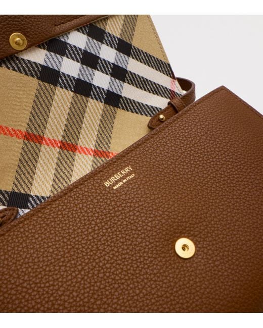 Burberry Brown Leather Cotswolds Strap Wallet