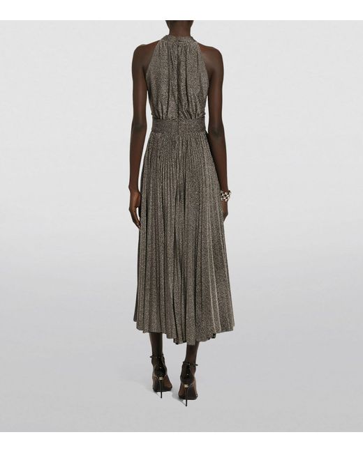 Dolce & Gabbana Natural Halterneck Midi Dress