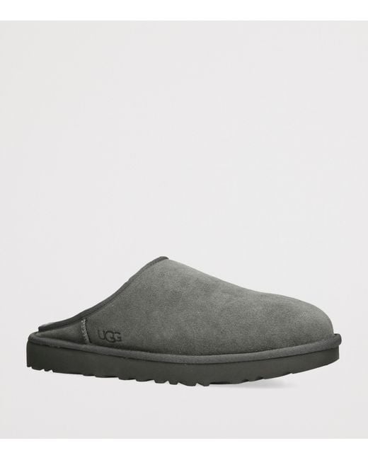 Ugg Gray Suede Classic Slippers for men