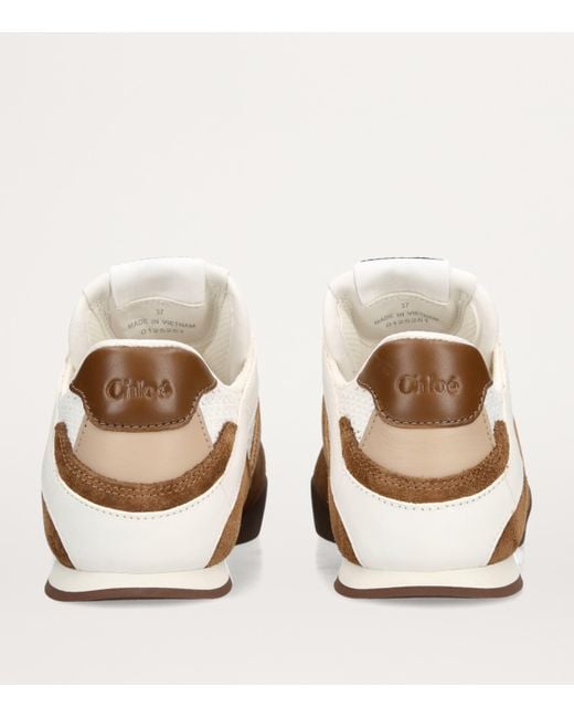 Chloé Brown Leather Kick Sneakers