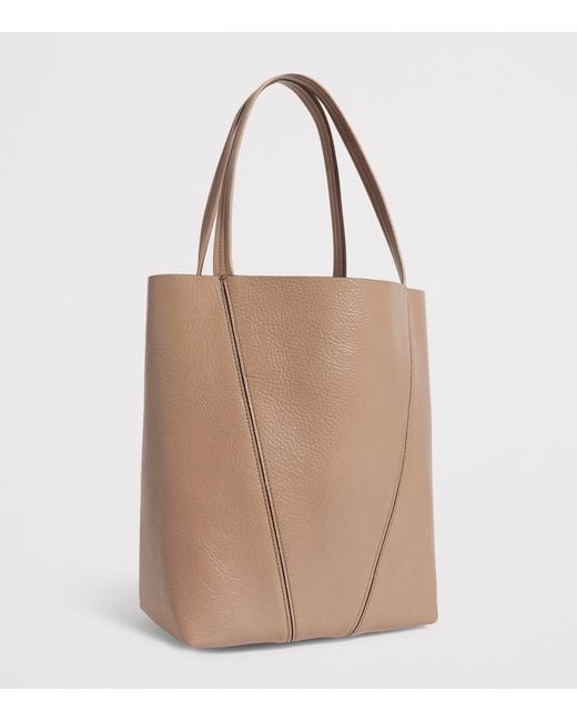 Chloé Brown Medium Leather Spin Tote Bag