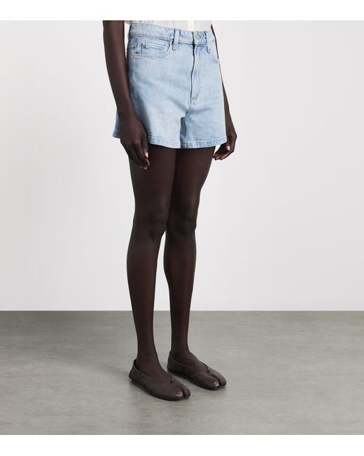PAIGE Blue Dani High-Rise Denim Shorts