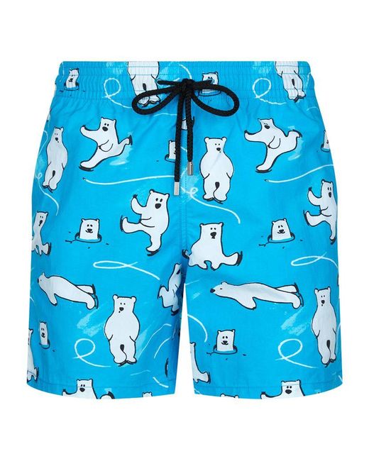 Vilebrequin Blue Polar Bear Moorea Swim Shorts for men