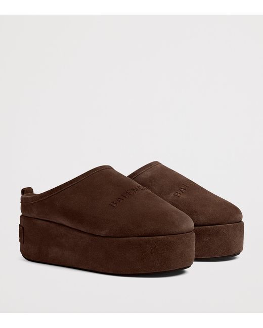 Balenciaga Brown Alaska Platform Mules