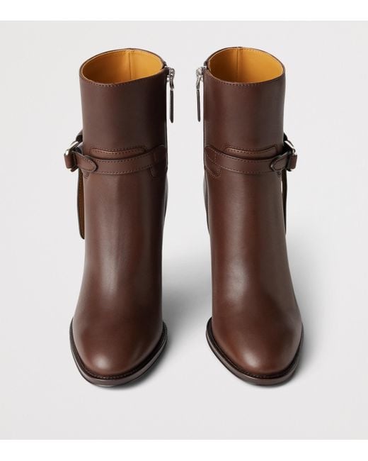 Ralph Lauren Brown Leather Donnely Ankle Boots 90