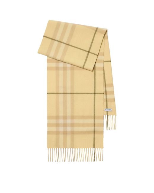 Burberry Metallic Cashmere Check Scarf