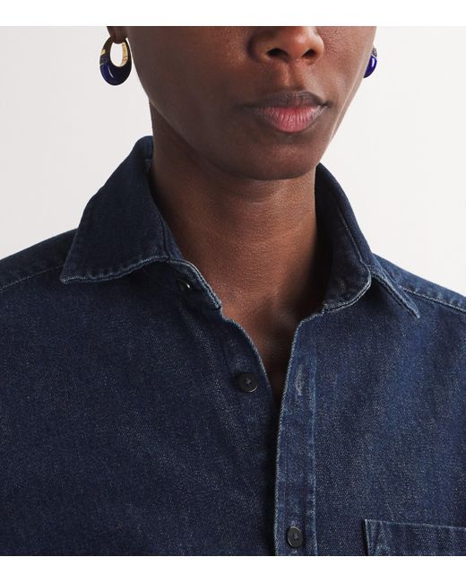 Emily P. Wheeler Blue Lapis And Sapphire Bernadette Oval Earrings