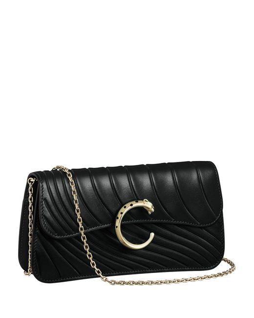 Cartier Black Mini Leather Panthère De Cross-body Bag