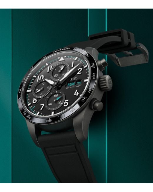 Iwc Black X Mercedes-Amg Petronas Ceratanium Pilot's Performance Chronograph Watch for men