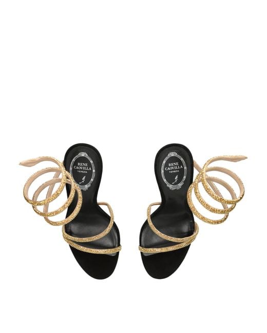 Rene Caovilla Metallic Embellished Margot Sandals 105