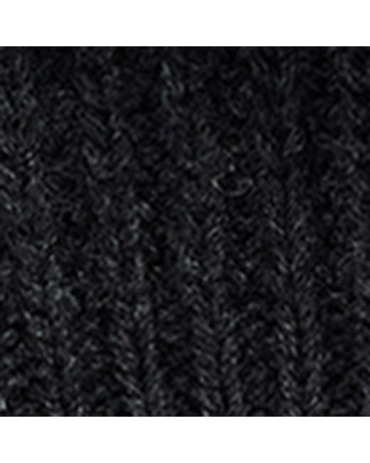 Johnstons Black Cashmere Ribbed Hood