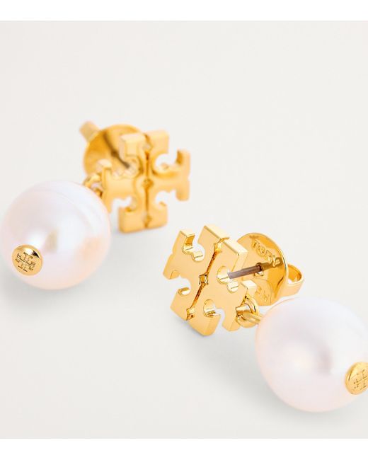 Tory Burch Metallic Kira Pearl Drop Earrings