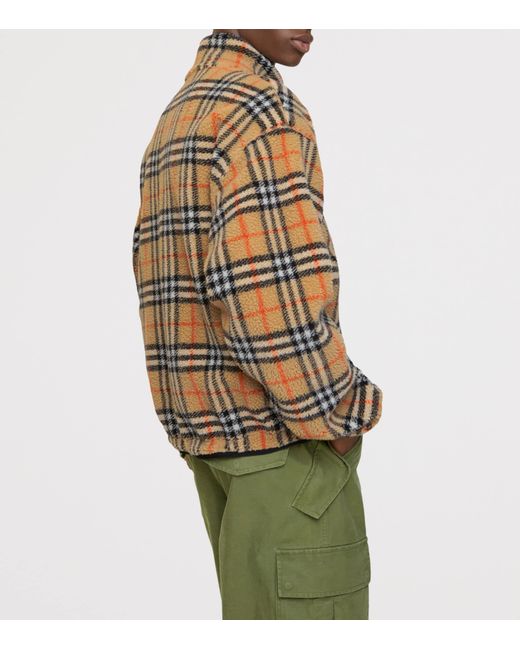 Burberry Brown Jacket With A Distinctive Check Pattern for men