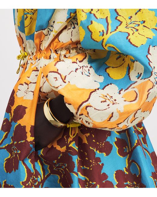 ALÉMAIS Multicolor Cotton-Silk Floral Splice Mini Dress