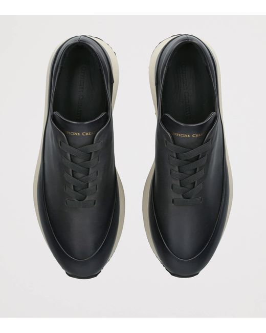 Officine Creative Gray Leather Form Sneakers for men