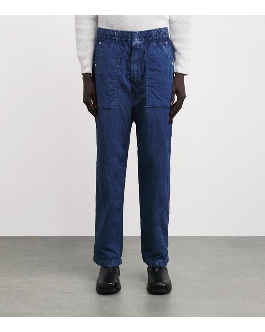 Stone Island Blue Hollow Fibre Fatigue Trousers for men