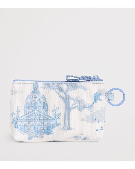 Harrods Blue Toile Coin Purse