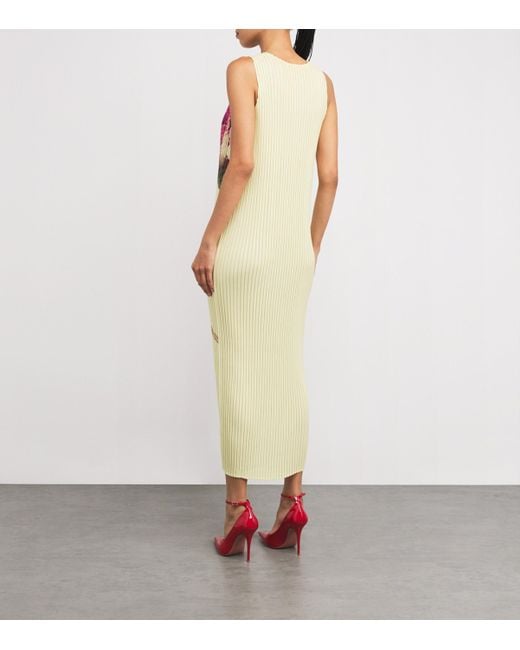 限定品Issey Miyake pressed floral 新品 Issey Miyake Long Pressed Floral Pleated Dress - Bergdorf Goodman