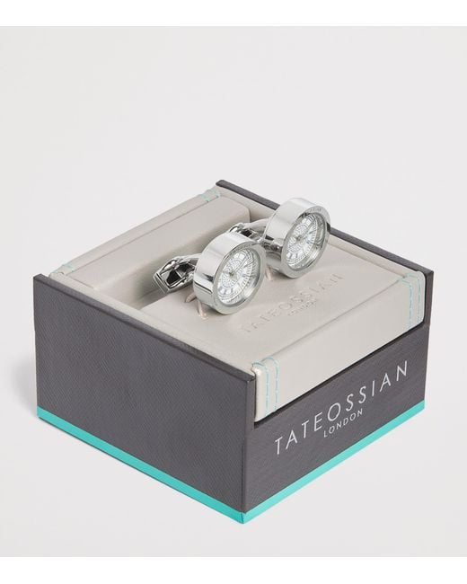 Tateossian Gray Big Ben Watch Cufflinks for men
